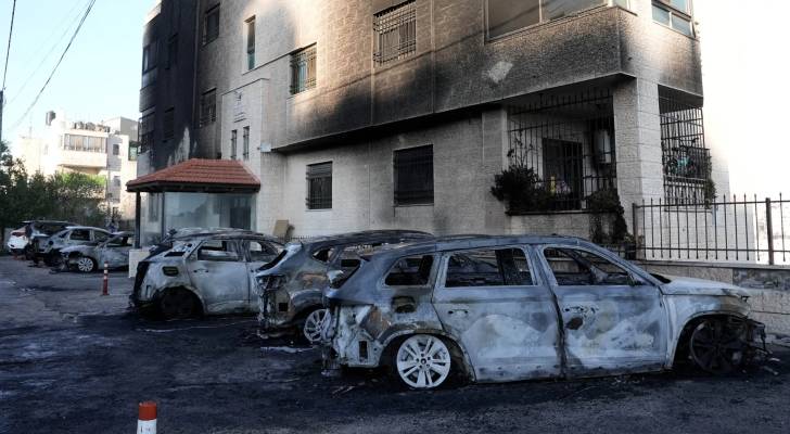 اثار هجمات المستوطنين على بلدة عوريف بنابلس