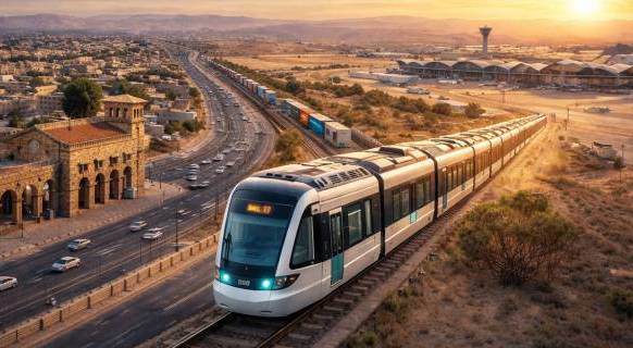 صورة معدة بالذكاء الاصطناعي لقطار في الأردن