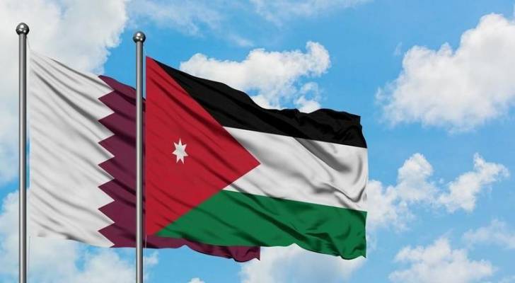 علم الأردن و قطر
