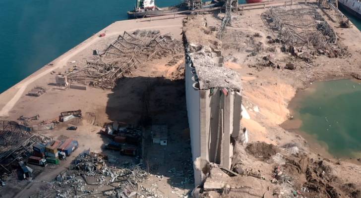 مرفأ بيروت بعد التفجير