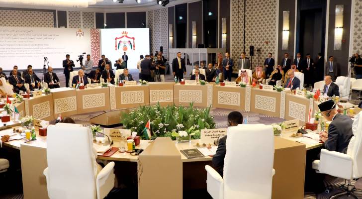 مؤتمر صحفي مشترك لوزراء خارجية الأردن ومصر وفلسطين عقب اجتماع دعم القدس