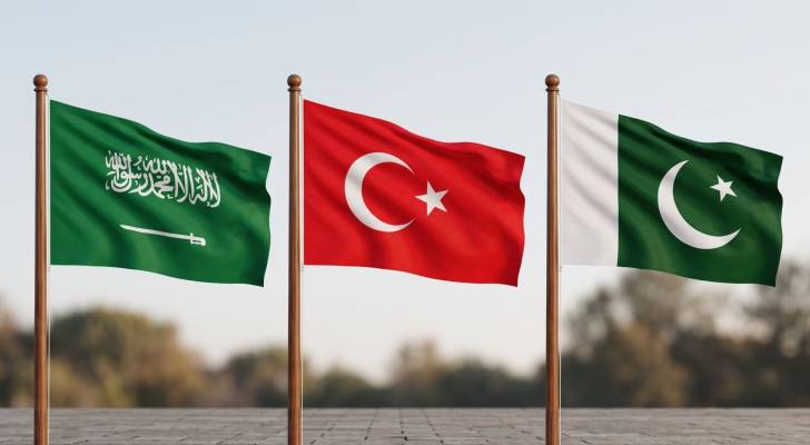 أعلام باكستان والسعودية وتركيا
