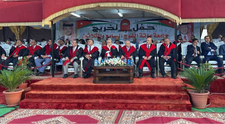 جامعة مؤتة تحتفل بتخريج دفعة جديدة من طلبة الطب والصيدلة والتمريض