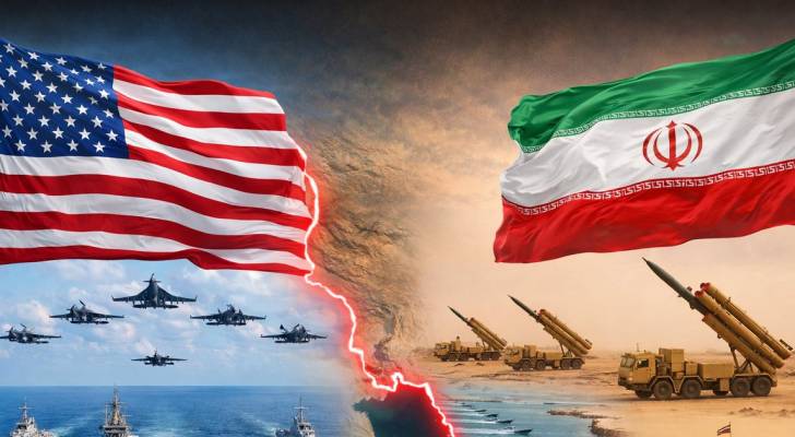 صورة معدة بالذكاء الاصطناعي تمثل الحرب الأمريكية الإيرانية