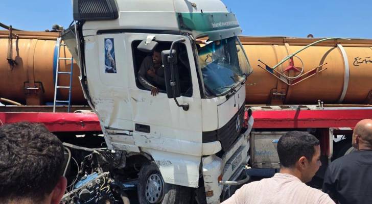 حادث تصادم على طريق البحر الميت