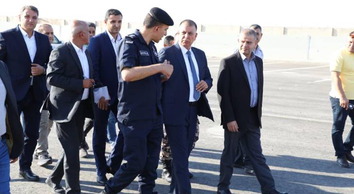 الفراية يتفقد مركز حدود جابر وساحة الشحن الجديدة