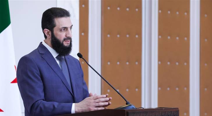 الرئيس السوري أحمد الشرع