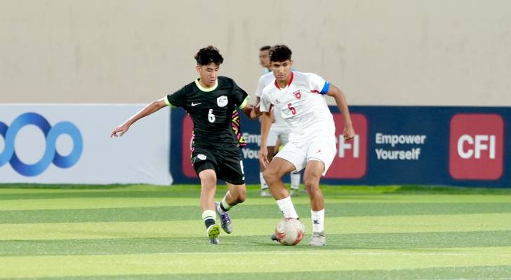من مباراة سابقة للمنتخب الأردني