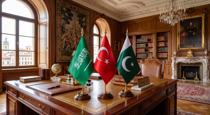 علم تركيا والسعودية وباكستان