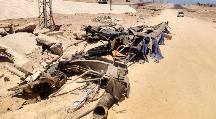 موقع حادث الحافلة