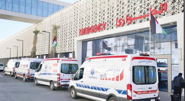 وصول جثامين أردنيين من ضحايا حادث حافلة نويبع إلى مستشفى البشير - فيديو