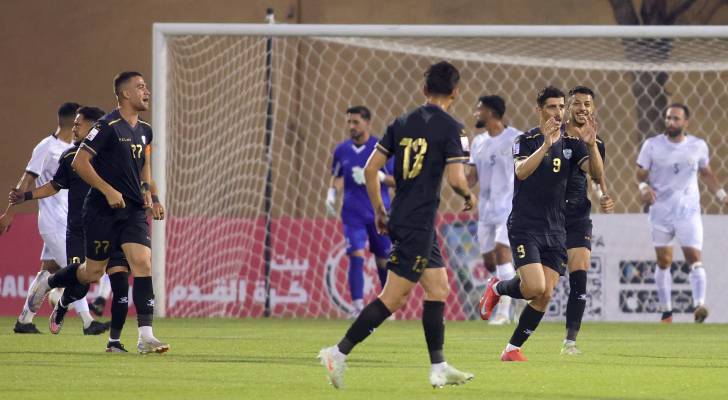 محمد العكش يحتفل بهدف البقعة