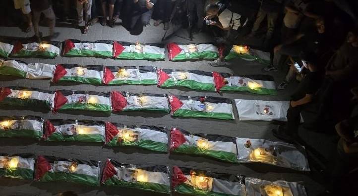 جثامين 100 شهيد غالبيتهم من الأطفال والنساء في غزة