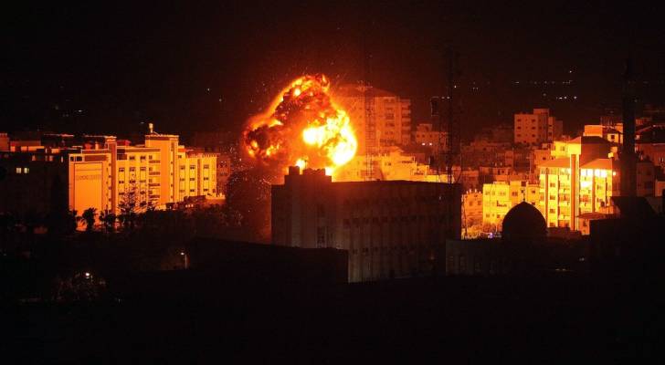 صورة إرشيفية لقصف إسرائيلي على قطاع غزة