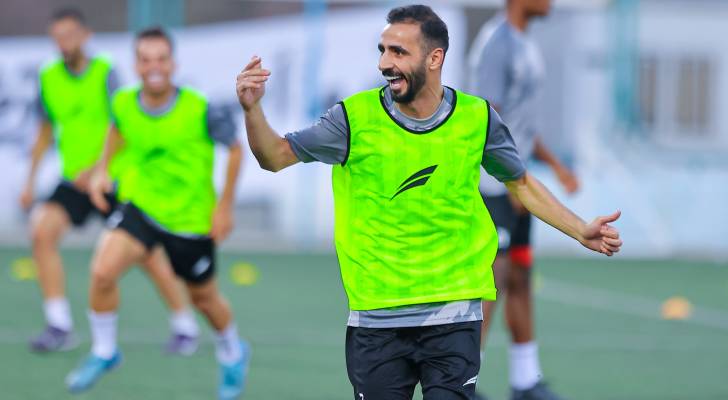 لاعب الفيصلي أحمد العرسان من التدريبات