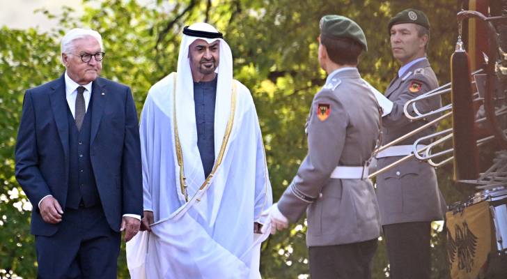 رئيس دولة الإمارات العربية المتحدة الشيخ محمد بن زايد آل نهيان والرئيس الألماني فرانك-فالتر شتاينماير