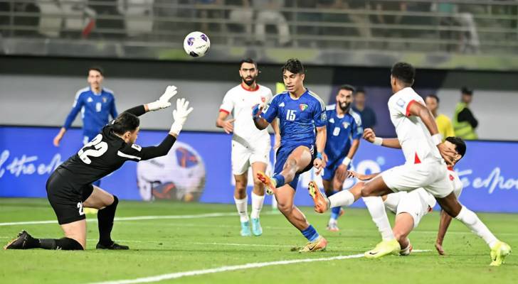 من مباراة سابقة بين المنتخب الأردني والكويت