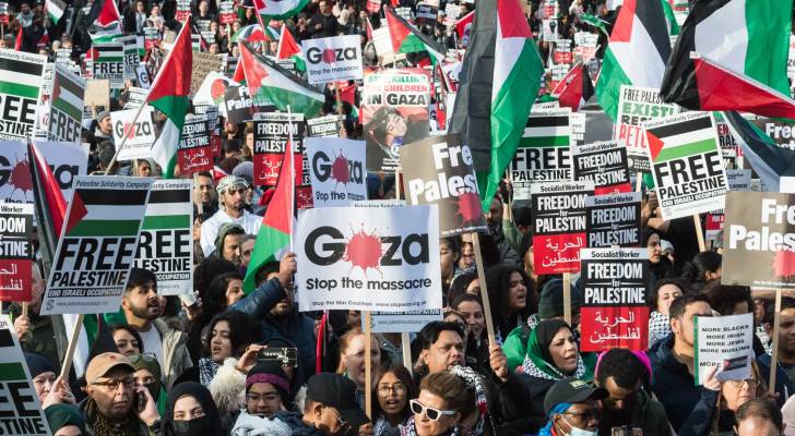 مظاهرات داعمة لفلسطين