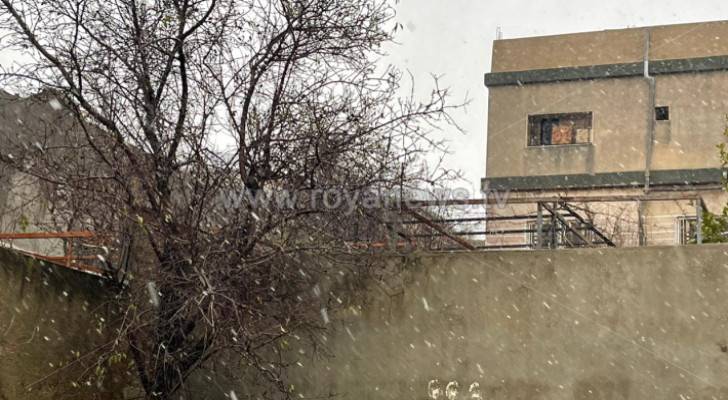 Snow, rain showers in Ajloun