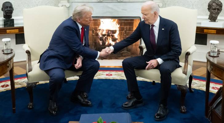 Trump, Biden shake hands in White House