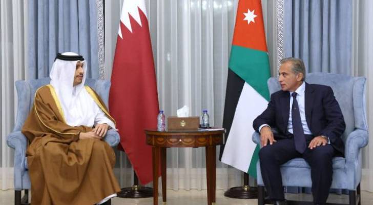 Jordanian, Qatari Prime Ministers discuss strengthening bilateral ties