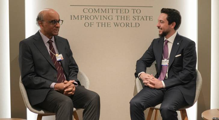 Crown Prince meets Singapore president at WEF Annual Meeting