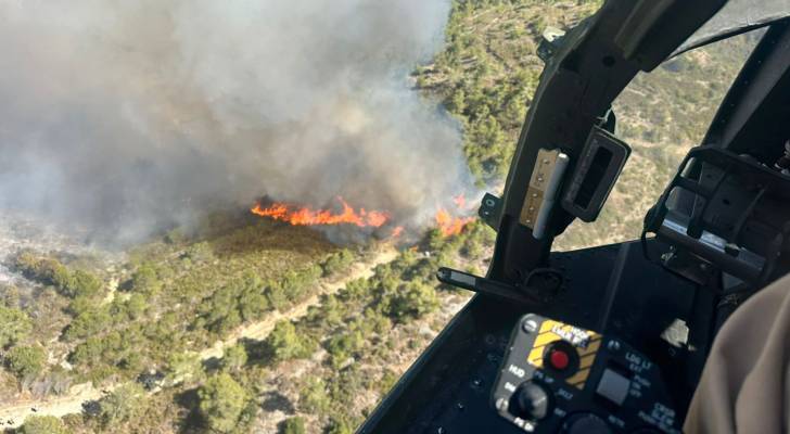 Jordan Air Force continues aiding Syria in firefighting efforts
