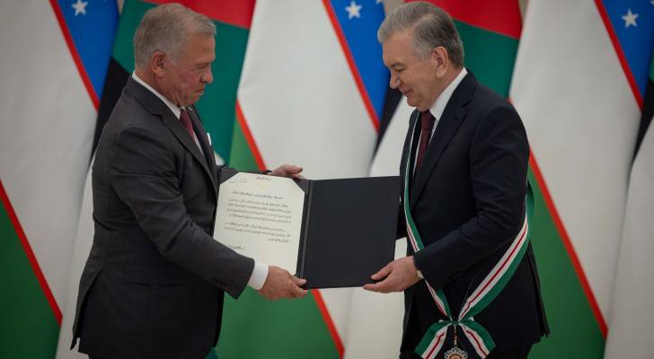 King Abdullah expresses gratitude to Uzbek President after talks