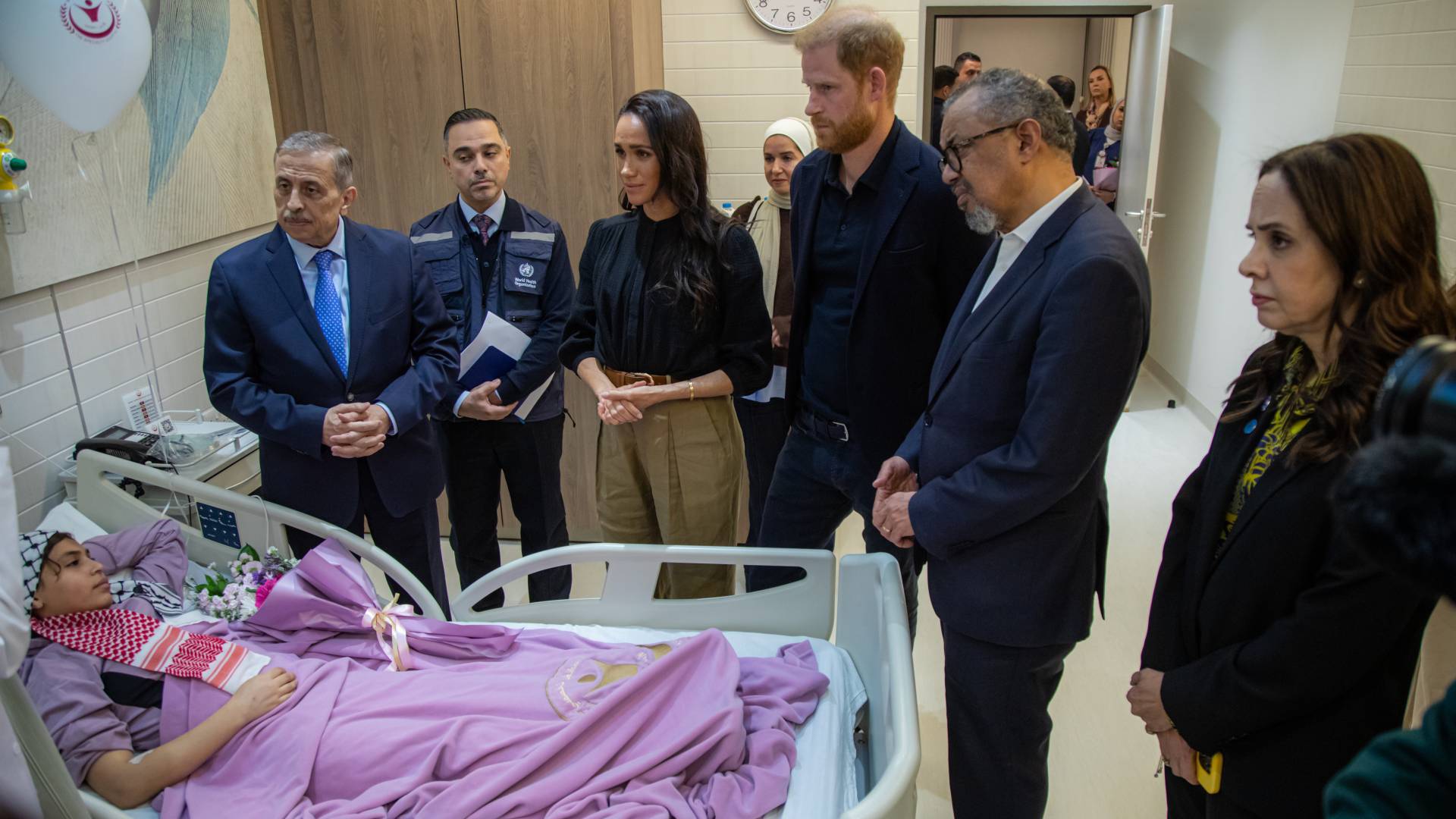 VIDEO: Prince Harry, Meghan meet with Gaza evacuees during semi-official trip to Jordan