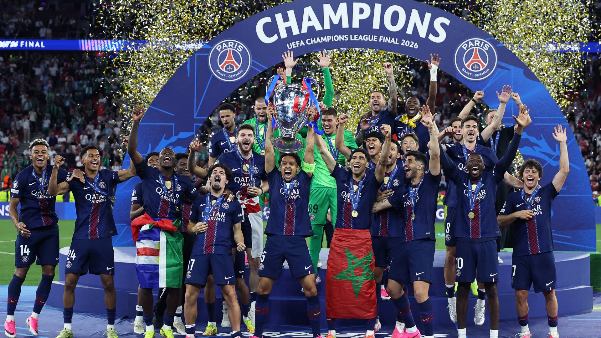 PSG beat Arsenal on penalties to retain Champions League title