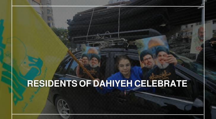 Residents of Dahiyeh return home to celebrate the ceasefire