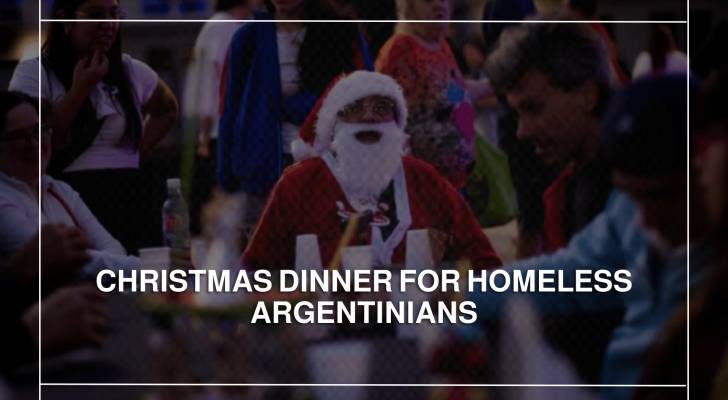 Thousands gather at Christmas dinner for homeless Argentinians