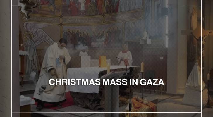 Christian Palestinians attend Christmas Eve mass in Gaza City