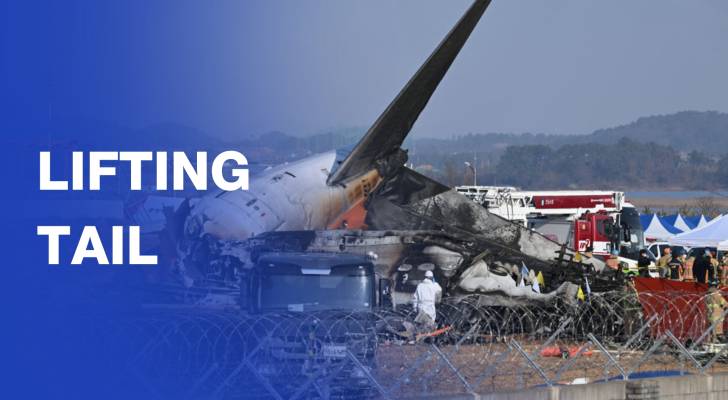 South Korea begins lifting Jeju Air tail wreckage after fatal crash