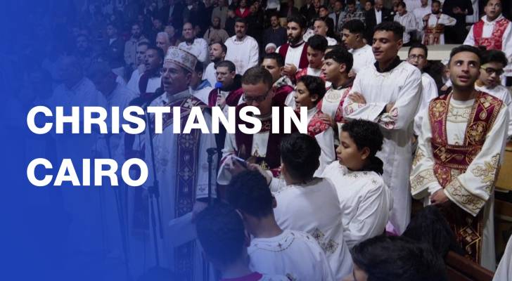 Christians in Cairo attend Orthodox Christmas Eve mass