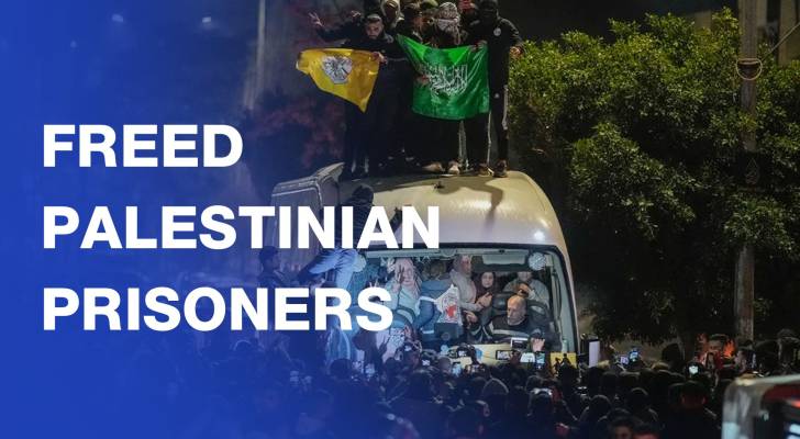 Freed Palestinian prisoners arrive to cheering crowds in Beitunia