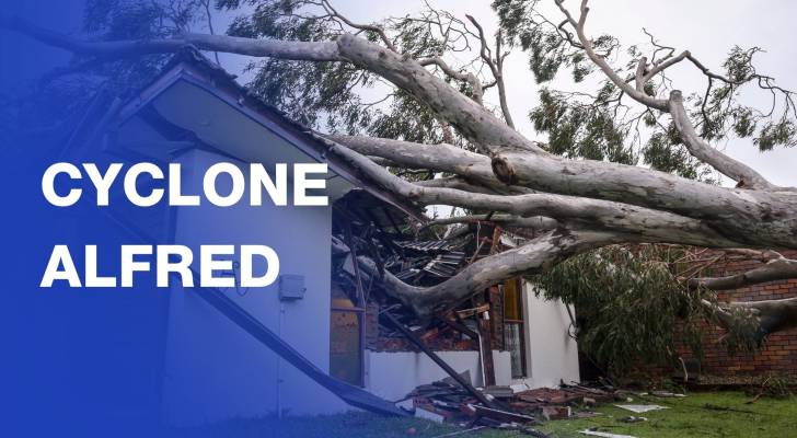 Trees crush house, block roads as ex-Cyclone Alfred unleashes wild winds in Australia