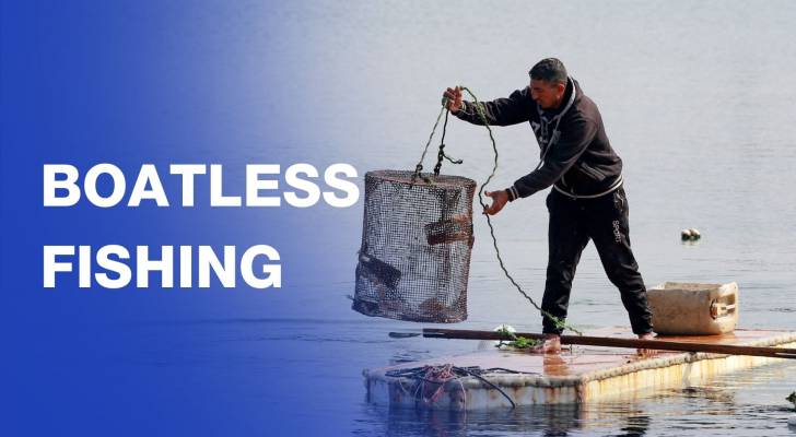 Boatless in Gaza: Using old fridge doors to catch fish