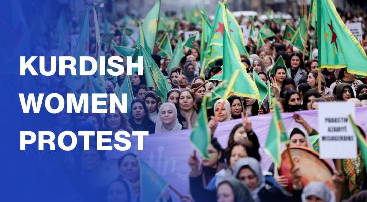 Syrian Kurdish women protest against new constitution in country's northeast
