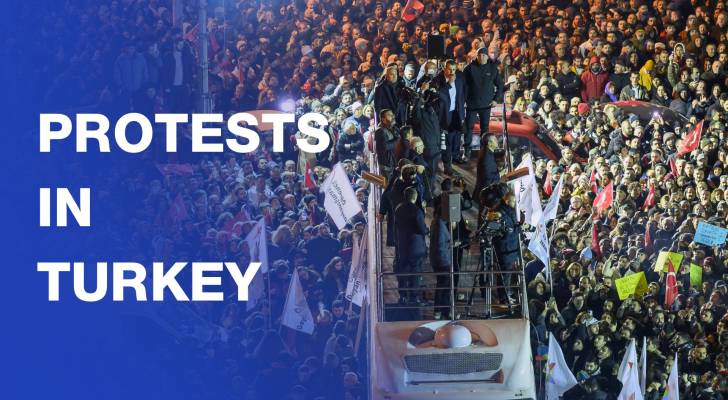Thousands protest against the arrest of Istanbul mayor