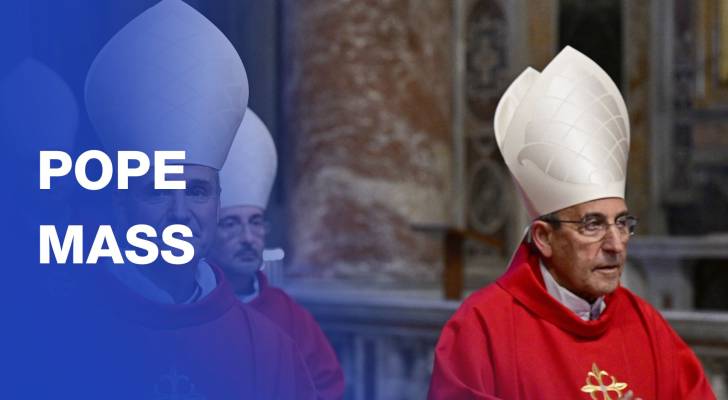 Cardinals attend mass for Pope Francis five days before conclave