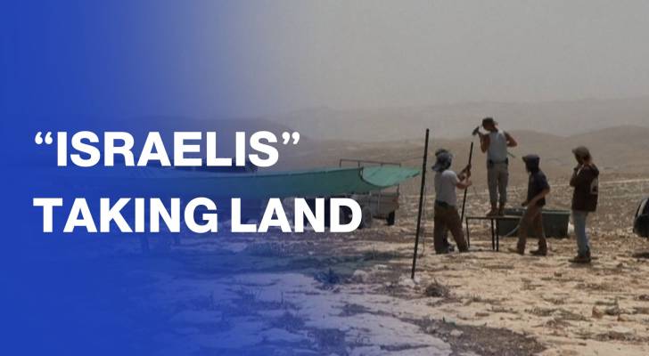 "Israeli” settlers set up tent on Bedouin community land in West Bank