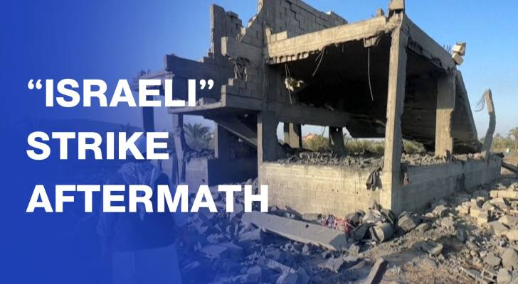 Aftermath of “Israeli” airstrike on Gaza's Deir el-Balah