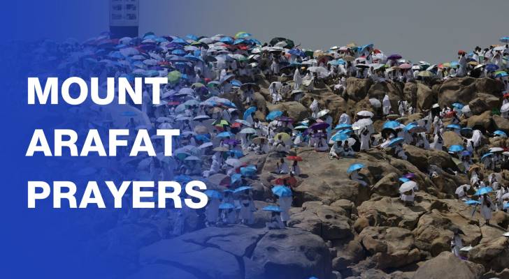 Muslim worshippers pray on Mount Arafat during sacred Hajj pilgrimage