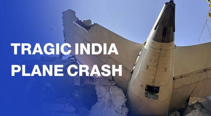 Smoke blankets site near London-bound plane crash in western India