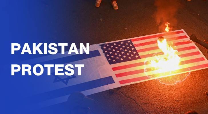 Demonstrators in Pakistan protest against “Israel's” attack on Iran