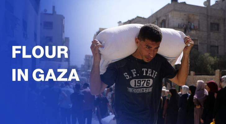 Desperate Gazans take flour bags amid severe shortages in Khan Younis