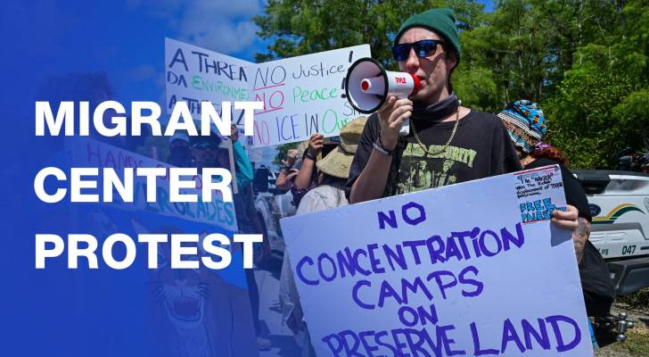 Protest erupts at new “Alligator Alcatraz” migrant detention center