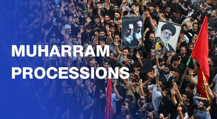 Thousands of Kashmir Shia Muslims march as part of Muharram processions