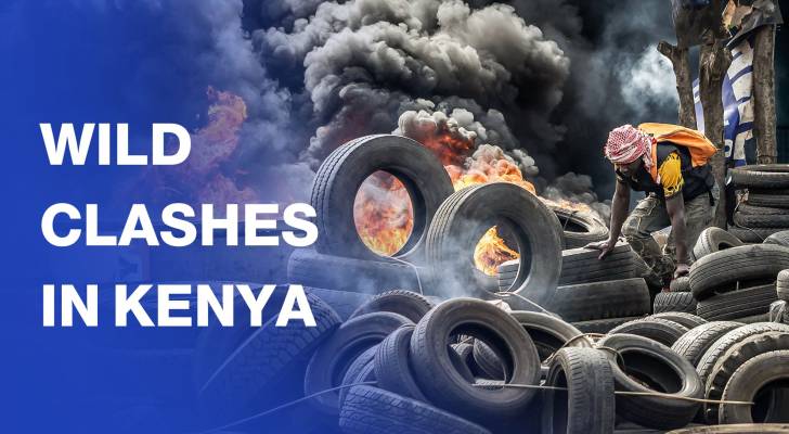 Tear gas, blockades and clashes between protesters and Kenyan police in Nairobi